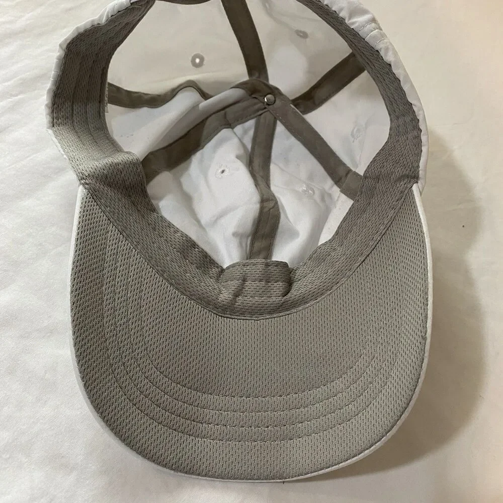 Gaiam womens cap fitness white adjustable quick dry yoga golf tennis sports